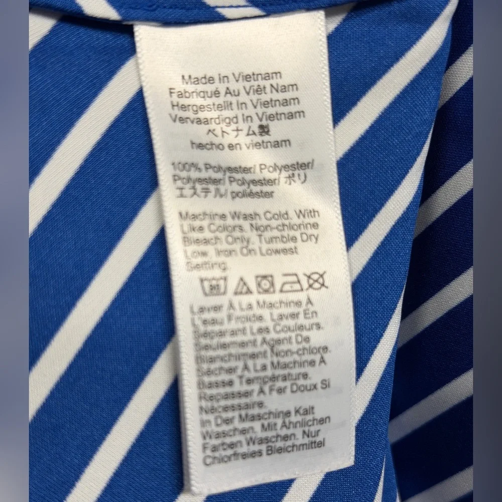J. Crew $118 Gwenyth Slip Tank Dress Blue White Nautical Stripes Patriotic Satin